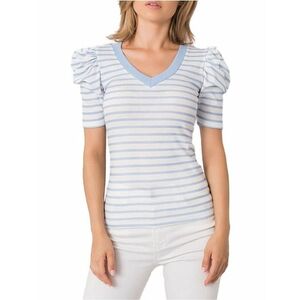 Kék-fehér női csíkos póló kép