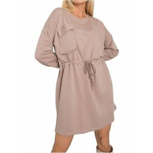 Bézs színű női pulóver ruha kép