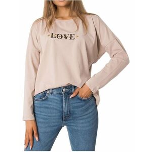 Bézs színű női póló szerelem felirattal kép