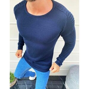 LegyFerfi Trendi sötét kék pulóver kép