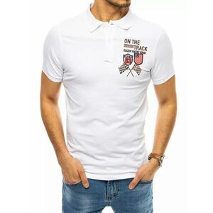 LegyFerfi Kényelmes fehér galléros póló kép