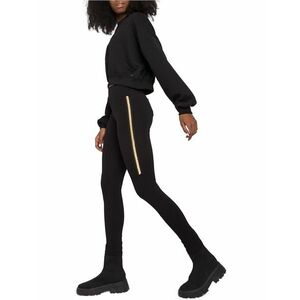 fekete leggings bruna, a combján arany csíkkal kép