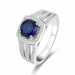 Beneto Beneto Ezüst gyűrű, kék kristályos AGG326 50 mm kép