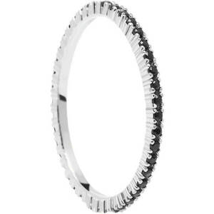 PDPAOLA PDPAOLA Ezüst gyűrű fekete cirkónium kővel fekete Essential Silver AN02-348 54 mm kép
