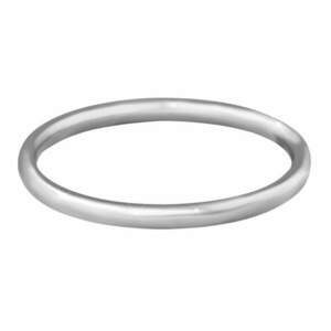 Troli Troli Gyengéd minimalista acél gyűrű Silver 57 mm kép
