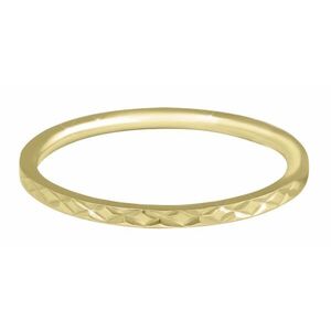 Troli Troli Aranyozott minimalista acél gyűrű gyengéd mintával Gold 49 mm kép