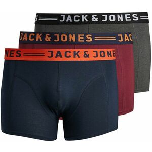 Jack&Jones PLUS Jack&Jones PLUS 3 PACK - férfi boxeralsó JACLICHFIELD 12147592 Burgundy XXL kép