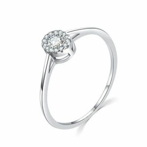 MOISS MOISS Luxus ezüst gyűrű átlátszó cirkónium kővel R00020 59 mm kép