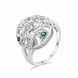 MOISS MOISS Játékos ezüst gyűrű színes cirkónium kővel R00021 62 mm kép