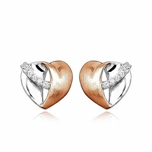 MOISS MOISS Romantikus bicolor fülbevaló cirkónium kövekkel E0001333 kép