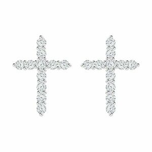 Preciosa Preciosa Csillogó ezüst fülbevaló cirkónium kövekkel Tender Crosses Preciosa 5333 00 kép