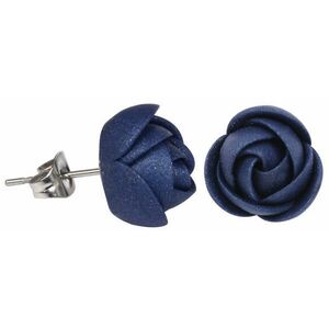 Troli Troli Kék csillogó fülbevaló kisebb virágokkal kép