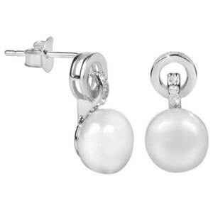 JwL Luxury Pearls JwL Luxury Pearls Fehér igazgyönggyel díszített fülbevaló JL0503 kép