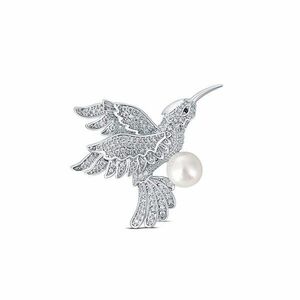 JwL Luxury Pearls JwL Luxury Pearls Bájos kolibri bross valódi gyönggyel JL0515 kép