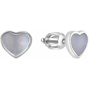 Beneto Beneto Ezüst szív fülbevaló gyönggyel AGUP1653S kép