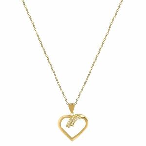 Beneto Beneto Aranyozott ezüst nyaklánc szívvel AGS1138/47-GOLD (lánc, medál) kép