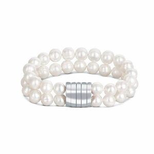 JwL Luxury Pearls JwL Luxury Pearls Dupla karkötő valódi fehér gyöngyökből JL0598 kép