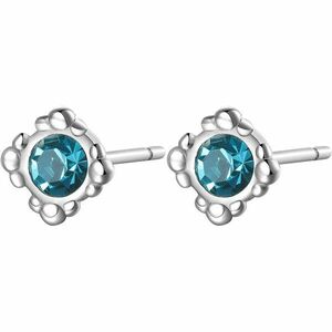 S`Agapõ S`Agapõ Elegáns acél fülbevaló kék kristályokkal CLICK SCK33 kép
