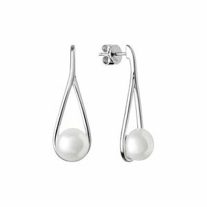 Silvego Silvego Luxus ezüst fülbevalók valódi fehér gyönggyel Jolie GRP20222EW kép