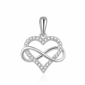 Beneto Beneto Romantikus ezüst medál cirkónium kövekkel Végtelen szerelem AGH595 kép