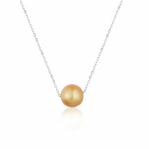 JwL Luxury Pearls JwL Luxury Pearls Ezüst nyaklánc arany gyönggyel a Csendes-óceán déli részéből JL0727 kép