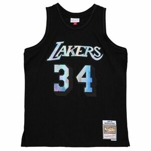 Mitchell & Ness Los Angeles Lakers #34 Shaquille O'Neal Iridescent Swingman Jersey black kép