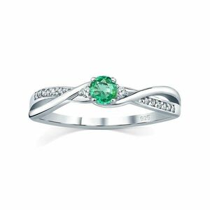 Silvego Silvego Ezüst gyűrű valódi természetes smaragddal JJJR1100ER 60 mm kép