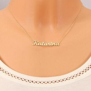 14K arany állítható nyaklánc Katarína névvel, finom csillogó lánc kép