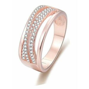 Beneto Beneto Rózsaszín aranyozott ezüst gyűrű cirkónium kővel AGG340 62 mm kép