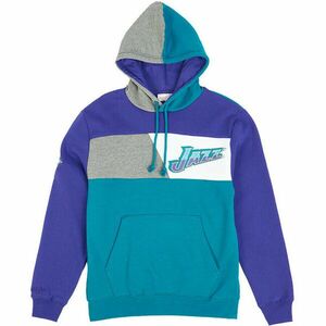 Mitchell & Ness sweatshirt Utah Jazz Color Blocked Fleece Hoodie purple kép