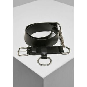 Urban Classics Chain Imitation Leather Belt black/silver kép