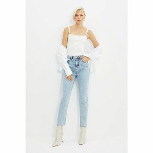 Trendyol Light Blue High Waist Mom Jeans kép