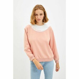 Trendyol Pink Embroidery Basic Knitted Sweatshirt kép