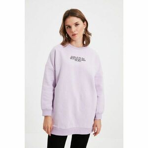 Trendyol Lilac Back Printed Knitted Sweatshirt kép