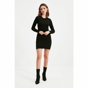 Trendyol Black Petite Low Back Mini Knitted Dress kép