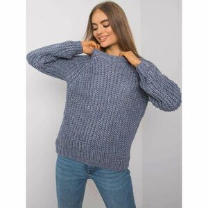 RUE PARIS Blue knitted sweater kép