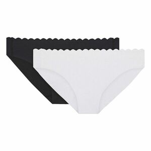 DIM BODY TOUCH COTTON SLIP 2x - Women's cotton panties 2 piece - black - white kép