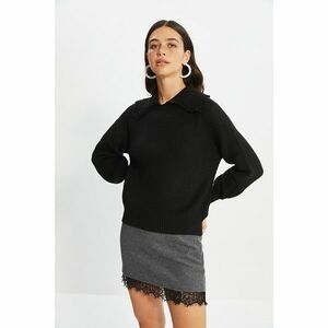 Trendyol Black Collar Detailed Knitwear Sweater kép