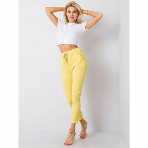 Yellow women's fabric pants kép