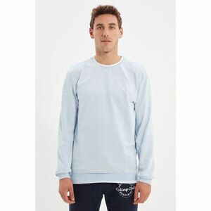 Trendyol Blue Men's Basic Regular Fit Sweatshirt kép