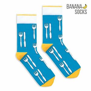 Banán zokni Unisex zokni klasszikus kés és villa kép