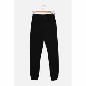 Trendyol Black Rib Detailed Basic Jogger Knitted Thick Sweatpants kép