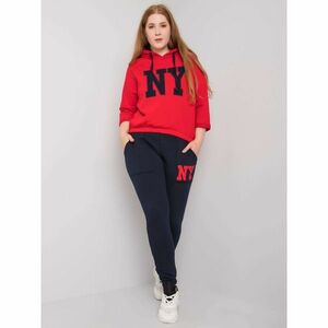 Red and navy blue set with pants kép