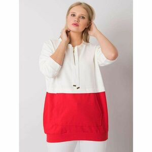 Women's tunic plus-size ekru-red kép