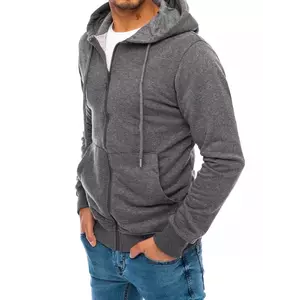 Men's zipped hoodie anthracite Dstreet BX5091 kép