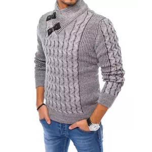 Dark gray men's sweater Dstreet WX1771 kép
