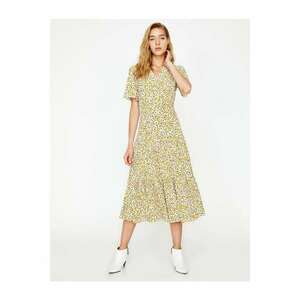 Koton Women's Yellow Floral Dress kép