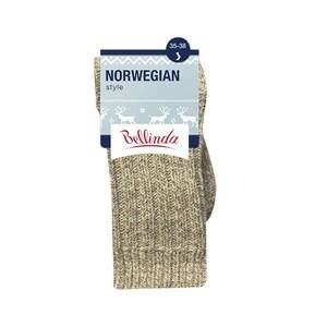 Bellinda Socks NORWEGIAN STYLE SOCKS - Winter unisex socks - beige kép