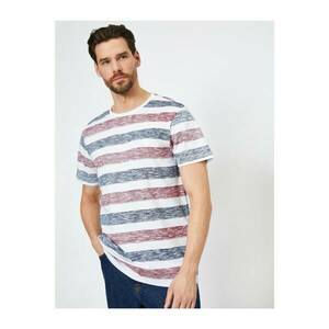 Koton Men's White Striped T-Shirt kép