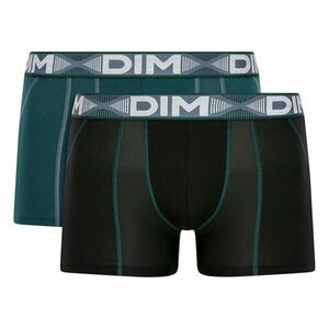 DIM COTTON 3D FLEX AIR BOXER 2x - Men's boxers 2pcs - green - black kép